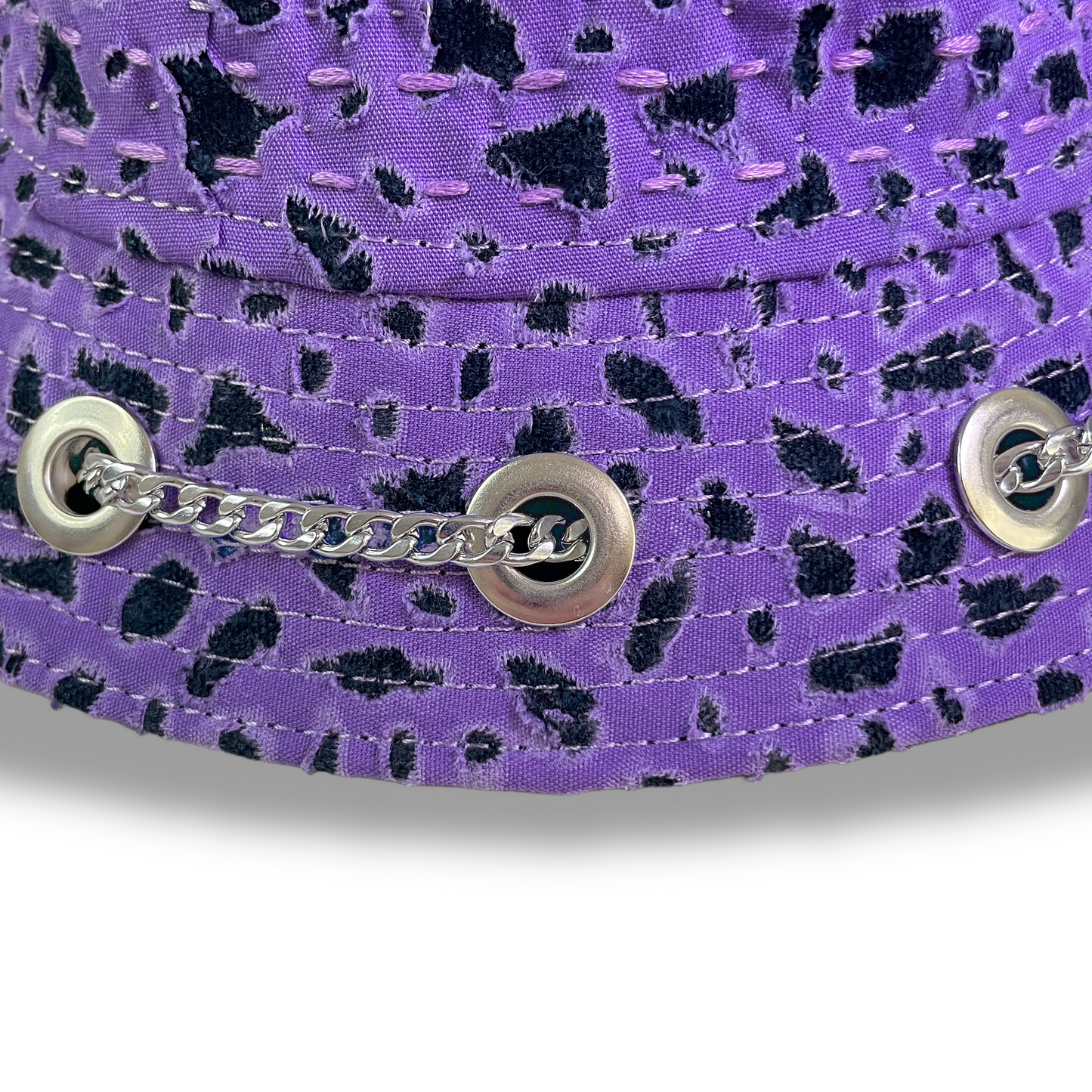 "Zombie" Bunny Hat Purple and Black 1of1