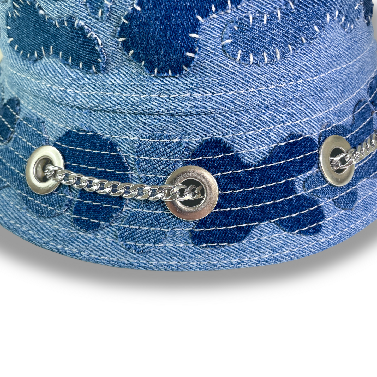 Blue and White Sashiko Bunny 1of1