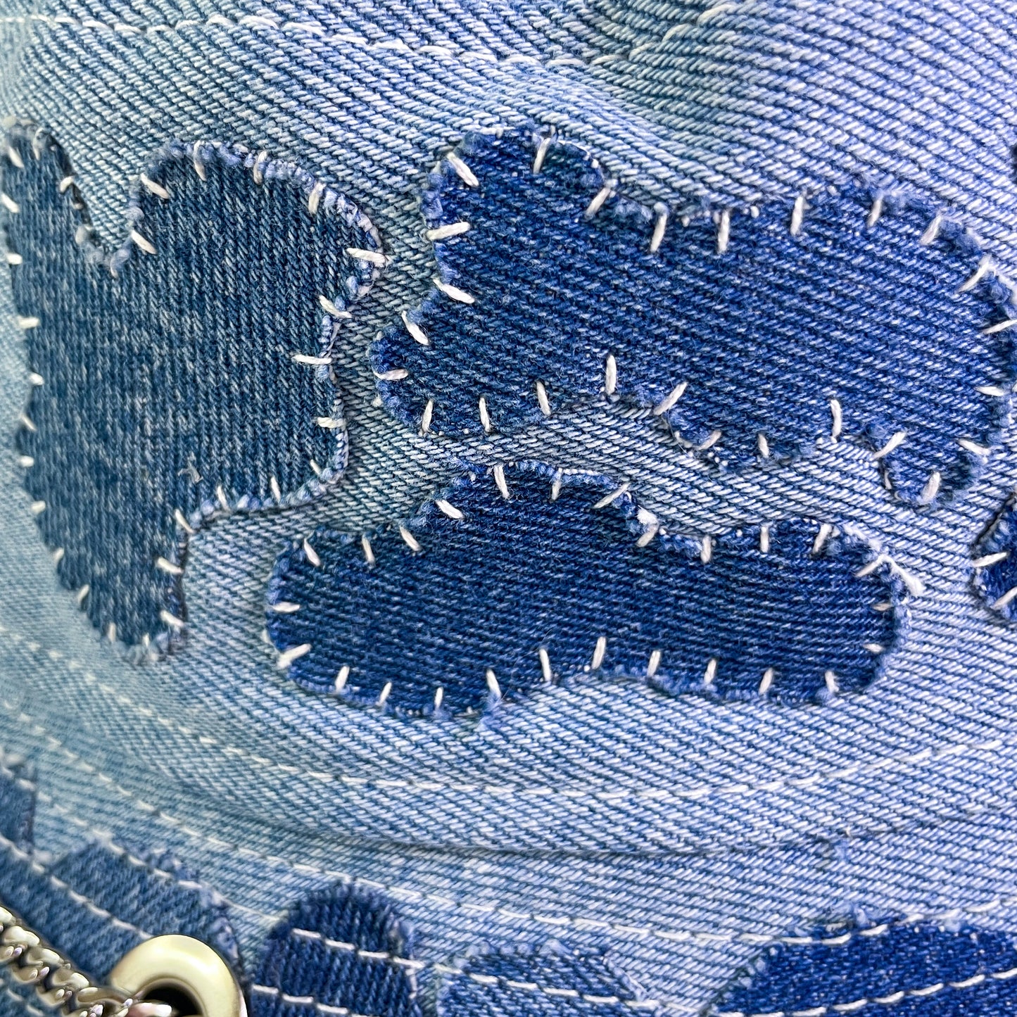 Blue and White Sashiko Bunny 1of1