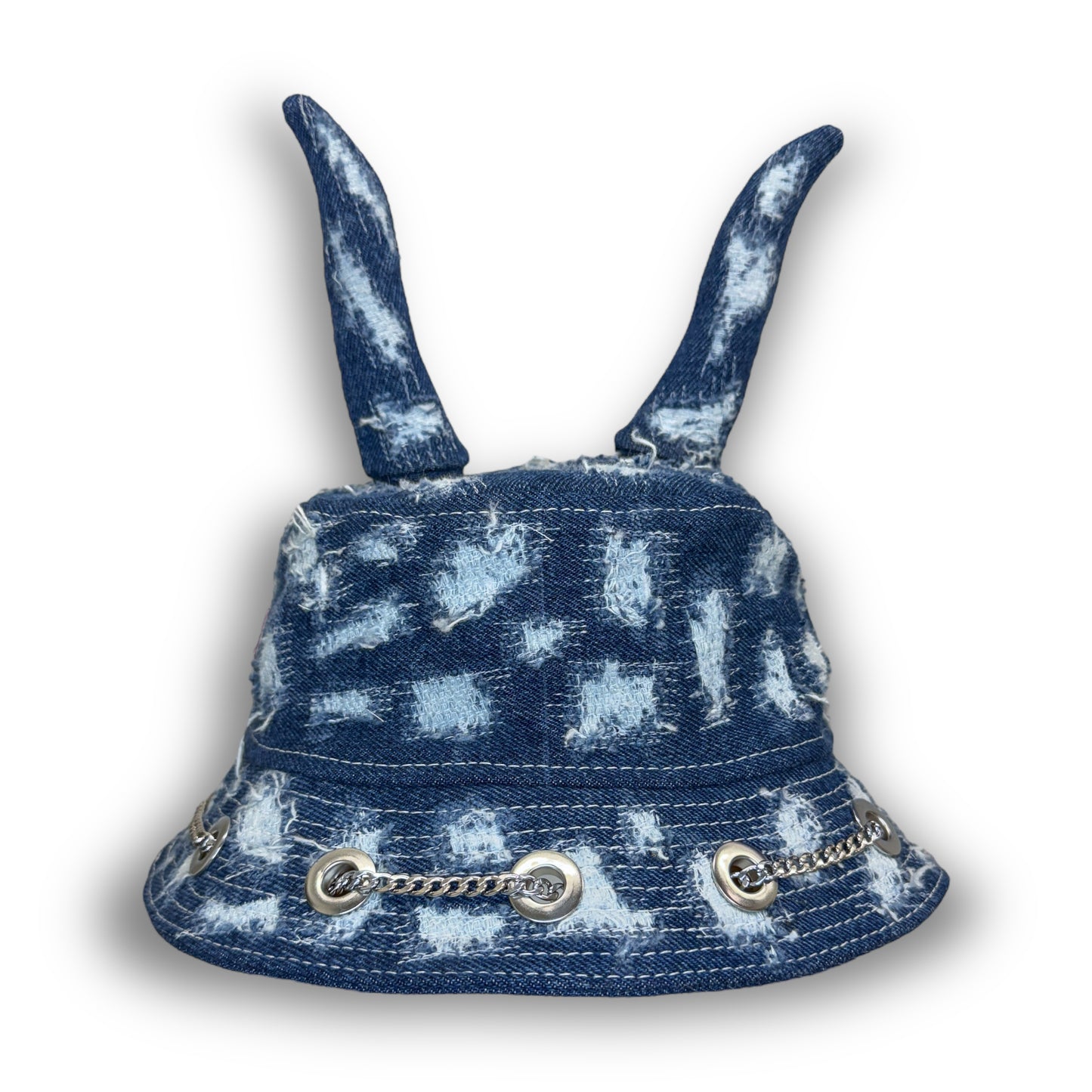 Distressed Blue Horn Hat 1of1