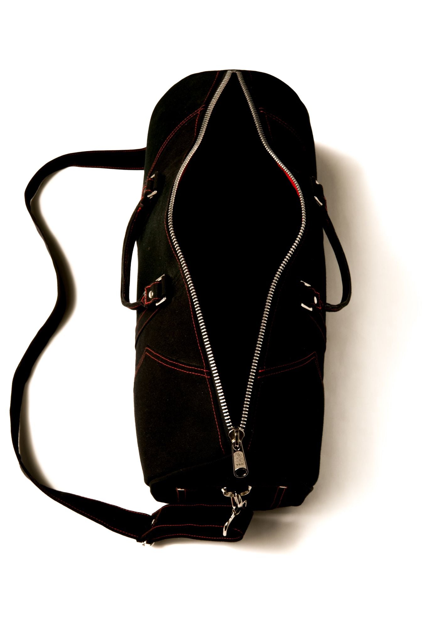 Black and Red Double Knee Duffle (Archived Dreams Collab)
