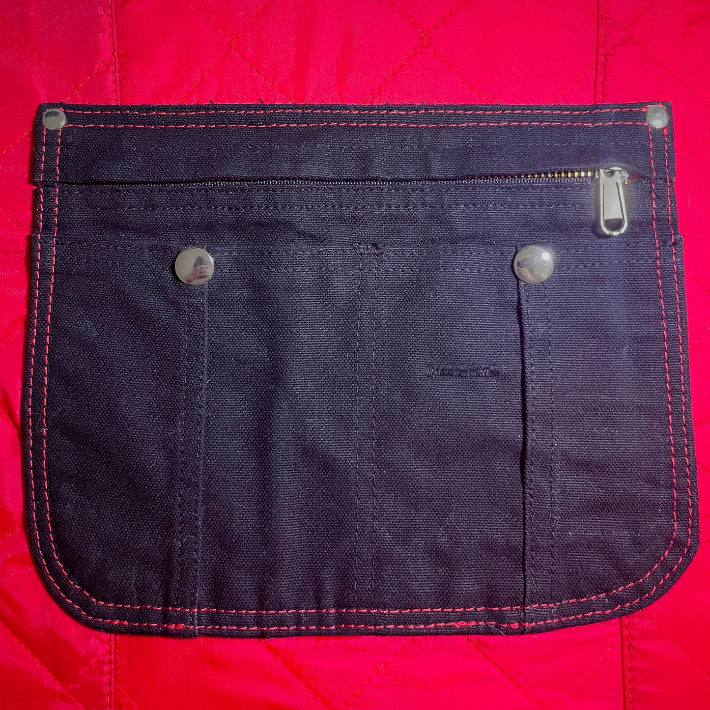 Black and Red Double Knee Duffle (Archived Dreams Collab)