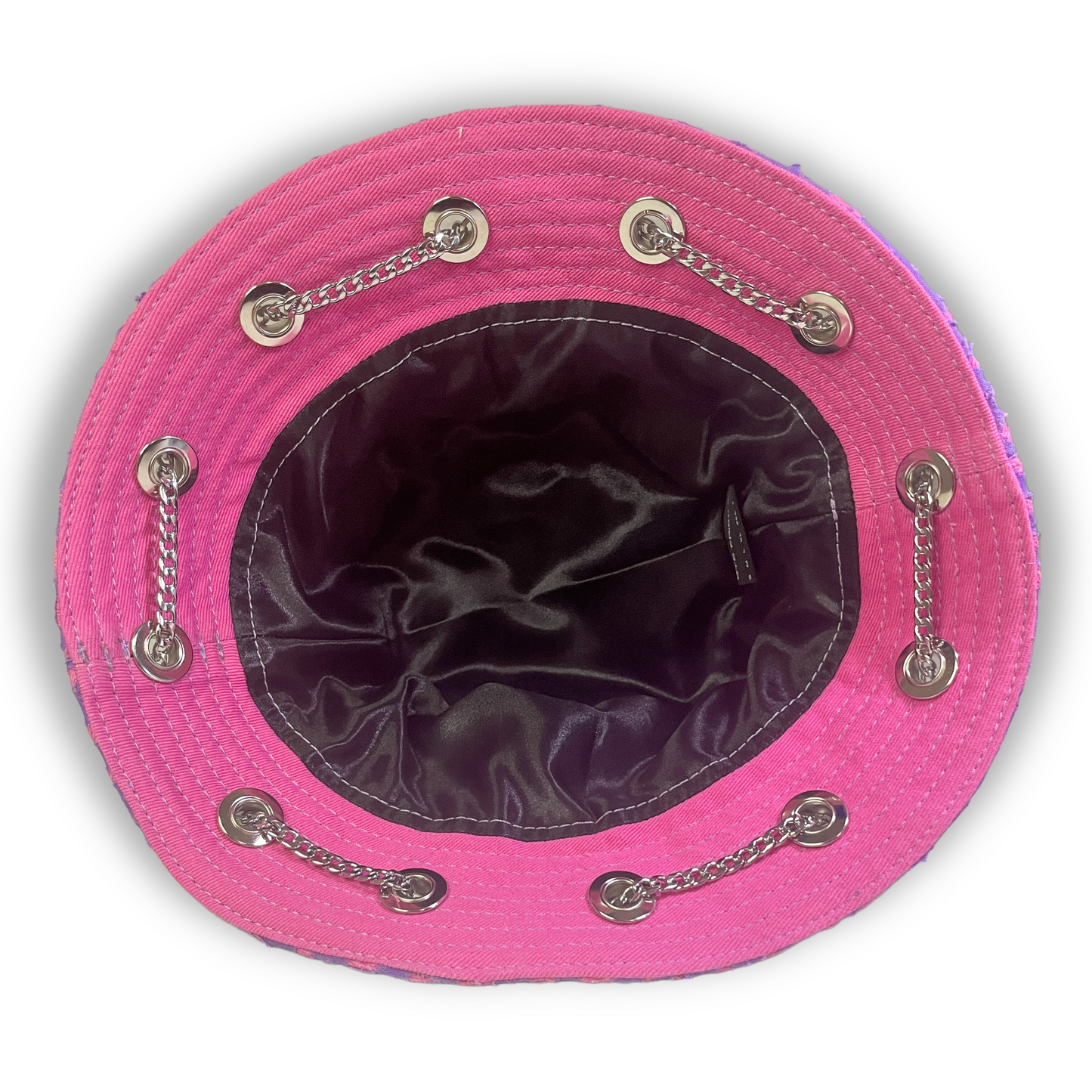 "Zombie" Bunny Hat Purple and Pink 1of1