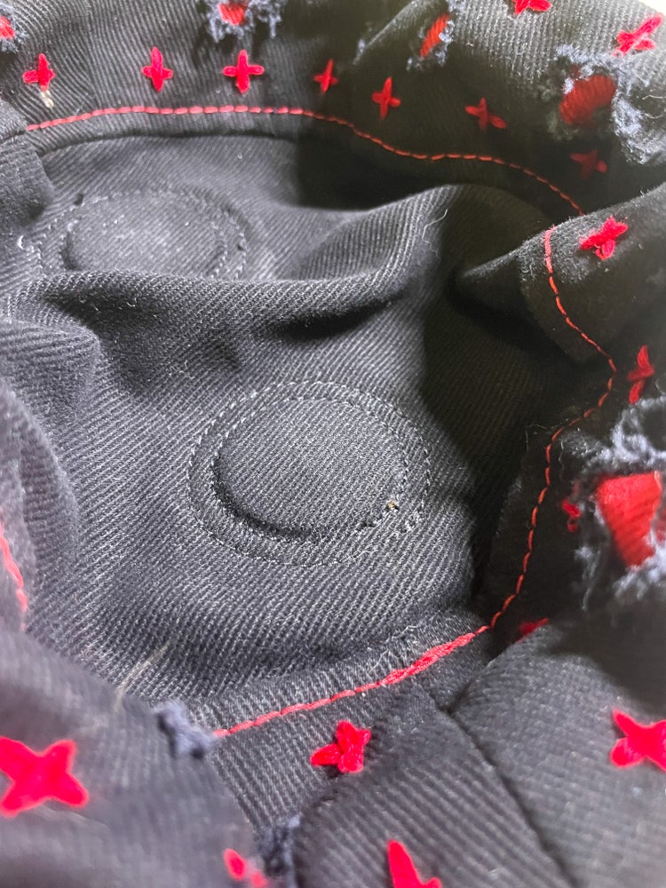 Black Sashiko Horn Hat