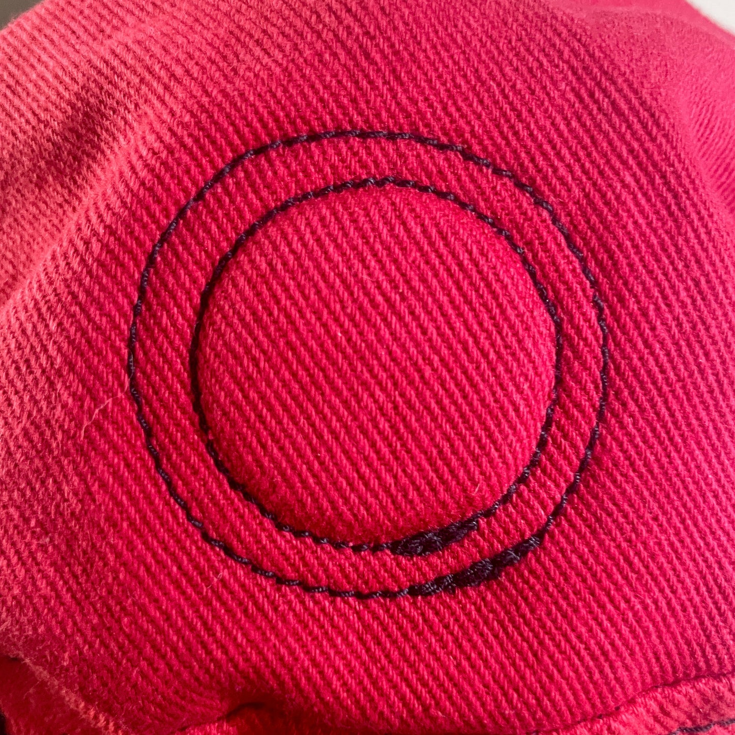 Red and Black Sashiko Bunny Hat 1of1