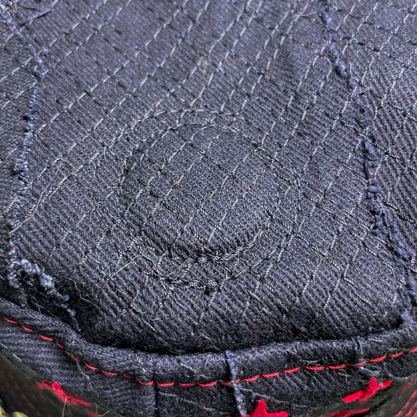 Black and Red Sashiko Bunny Hat 1of1