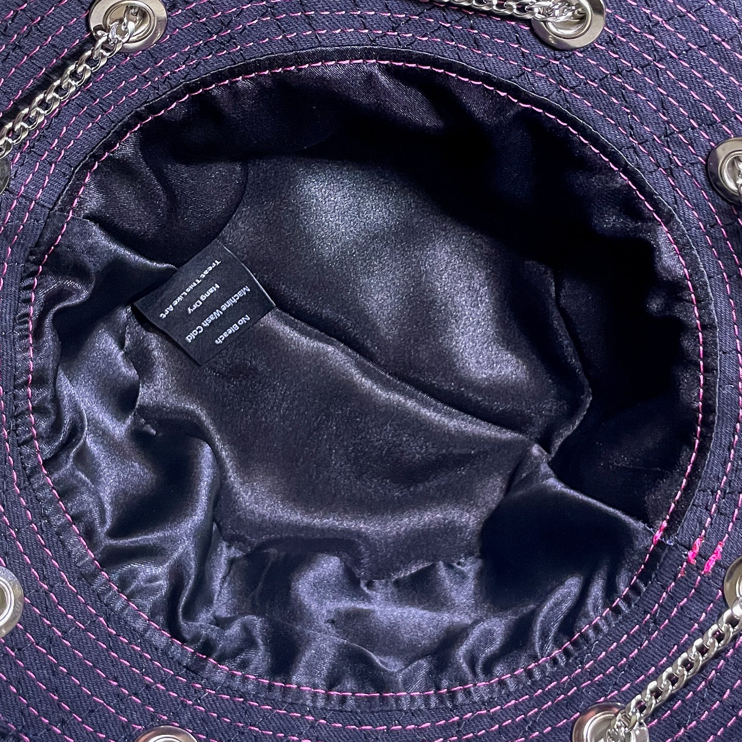 Grey and Pink Bunny Hat 1of1