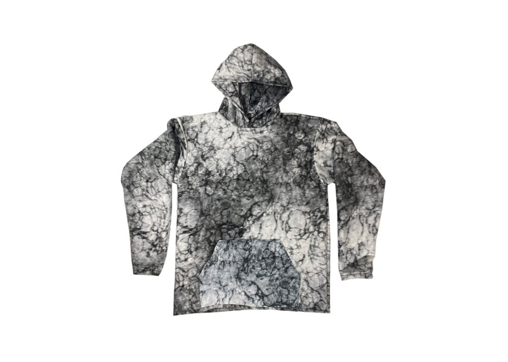 Marble Print Fleece Hoodie