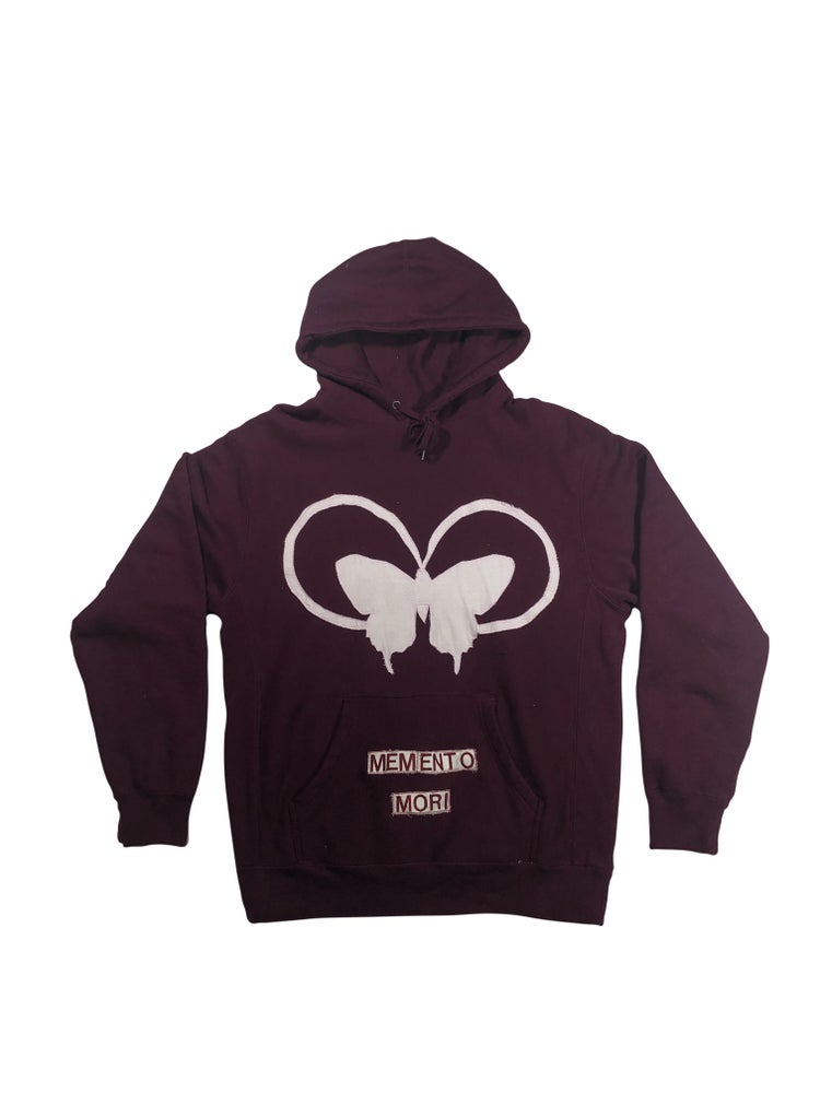 Memento Mori Heavyweight Hoodie Maroon