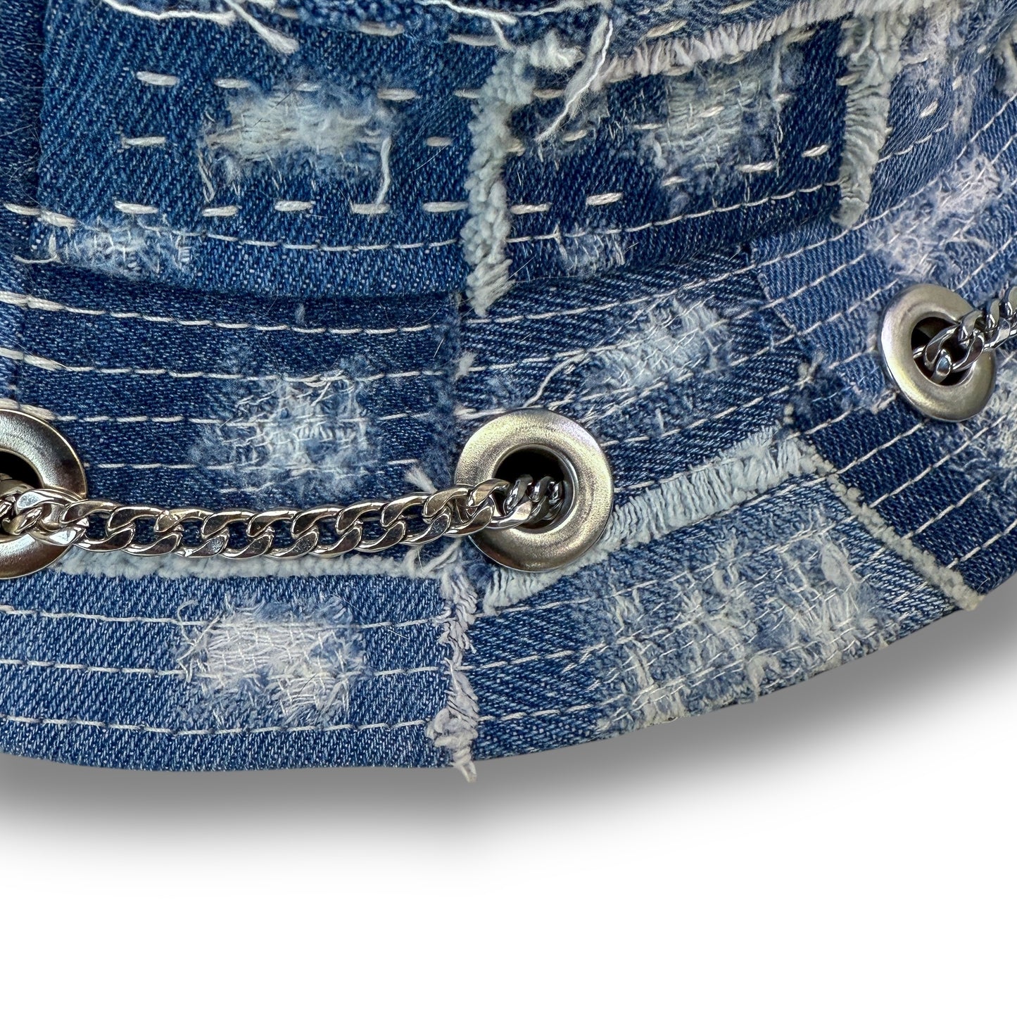 Shades of Blue Sashiko Horn Hat 1of1