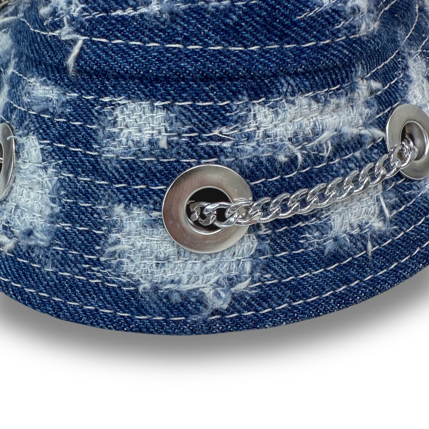 Distressed Blue Horn Hat 1of1