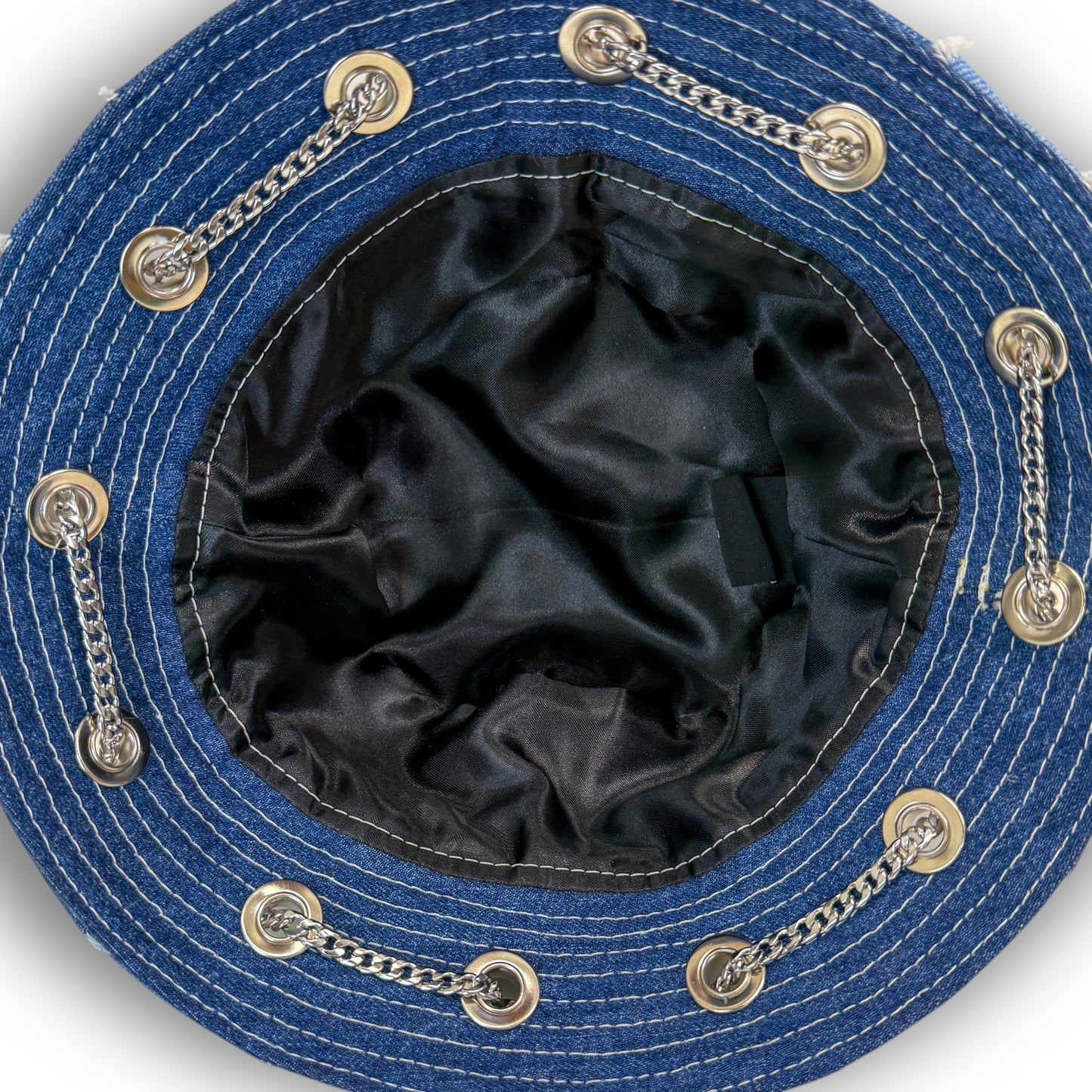Shades of Blue Sashiko Horn Hat 1of1