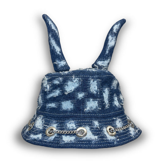 Distressed Blue Horn Hat 1of1
