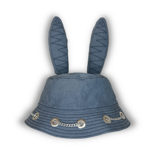 Grey and Black Bunny Hat 1of1