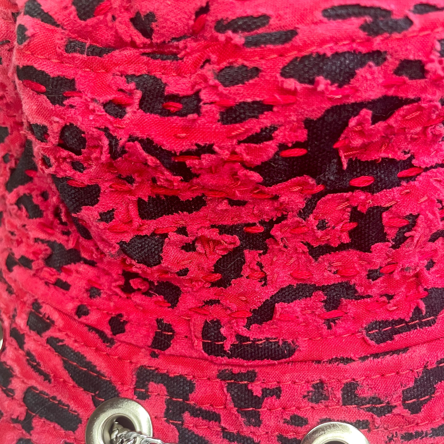 "Zombie" Bunny Hat Red and Black 1of1