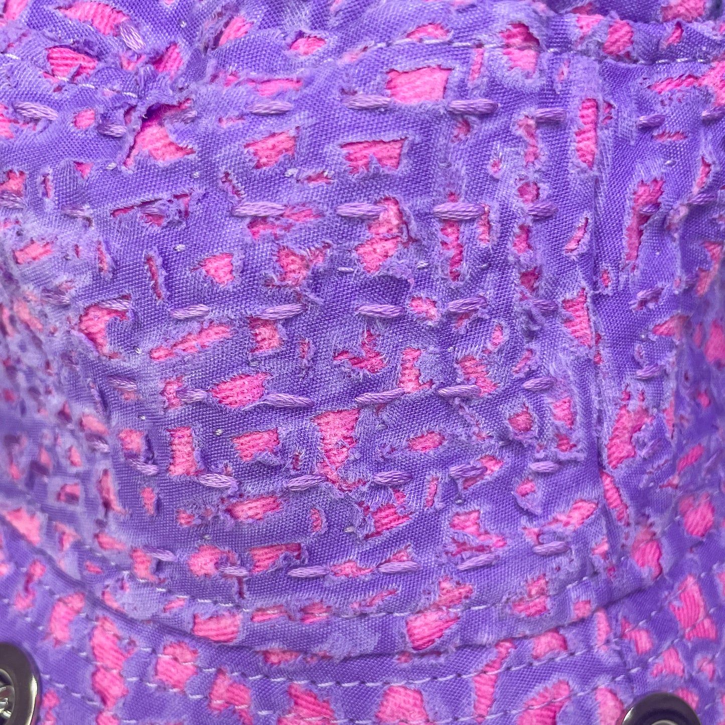 "Zombie" Bunny Hat Purple and Pink 1of1