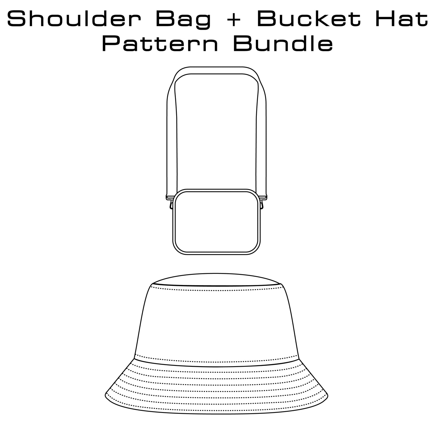 Shoulder Bag + Bucket Hat Pattern Bundle