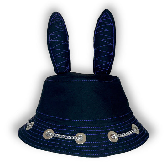 Black and Purple Bunny Hat 1of1