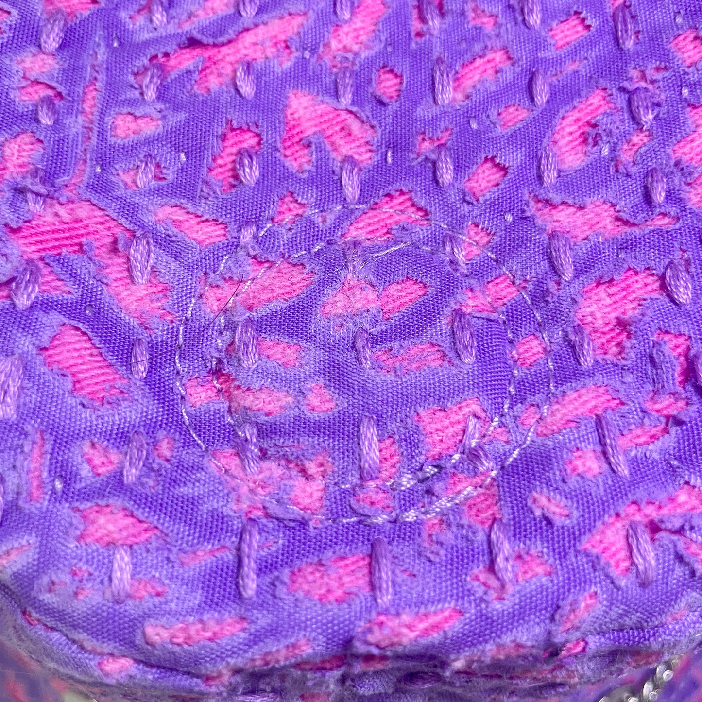 "Zombie" Bunny Hat Purple and Pink 1of1