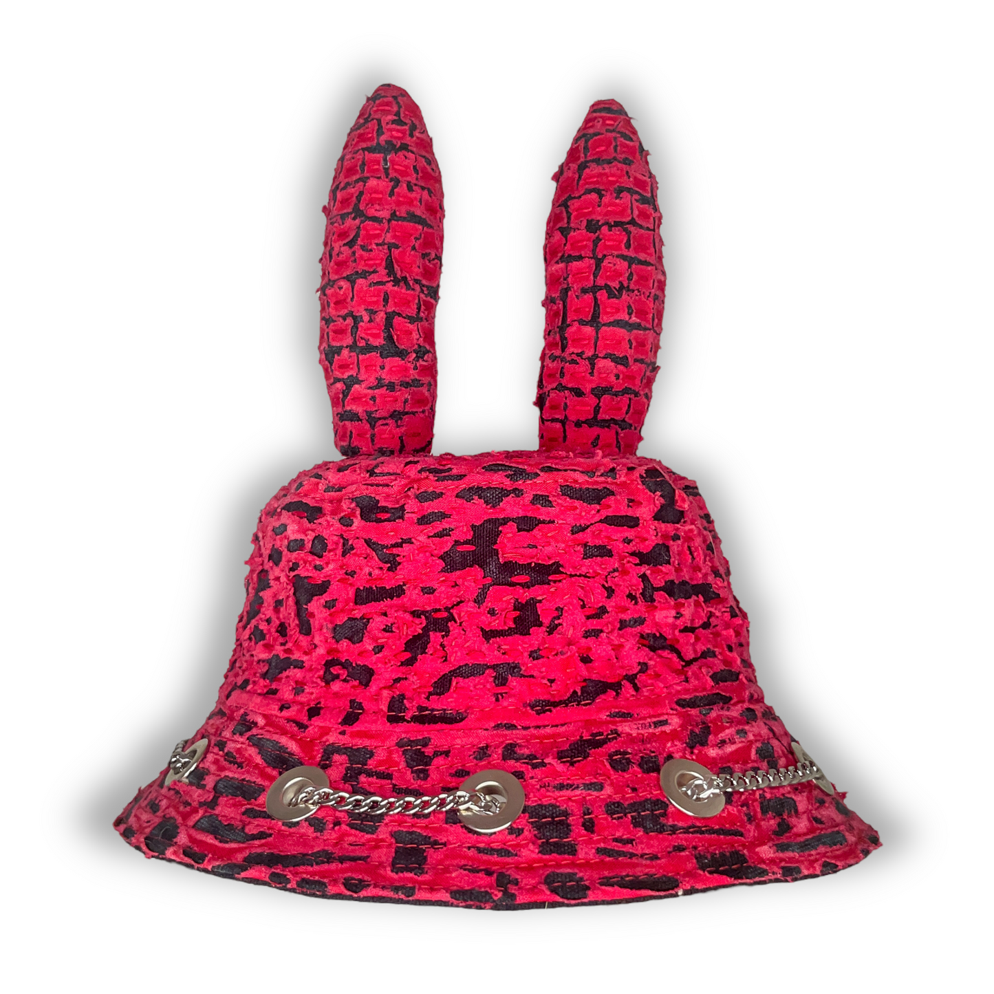 "Zombie" Bunny Hat Red and Black 1of1