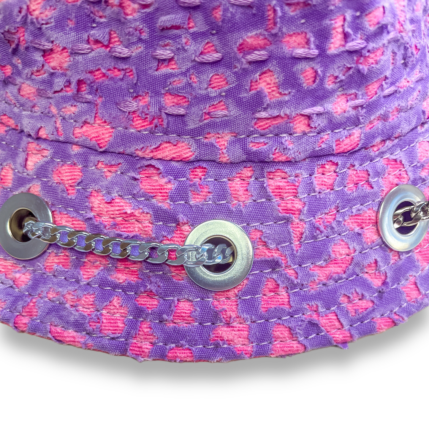 "Zombie" Bunny Hat Purple and Pink 1of1
