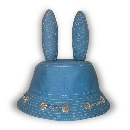 Blue and White Bunny Hat 1of1