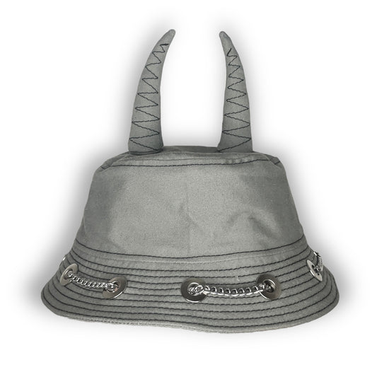 Grey and Black Horn Hat 1of1