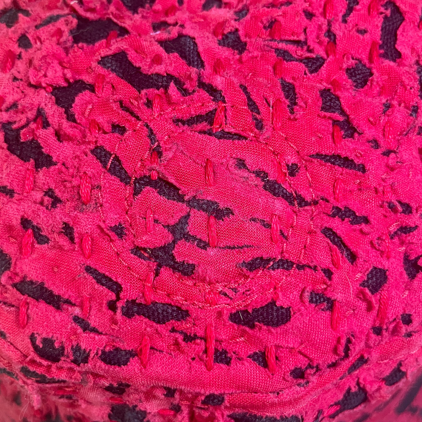 "Zombie" Bunny Hat Red and Black 1of1