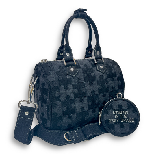 "Missing in the Grey Space" Mini Handbag 1of1