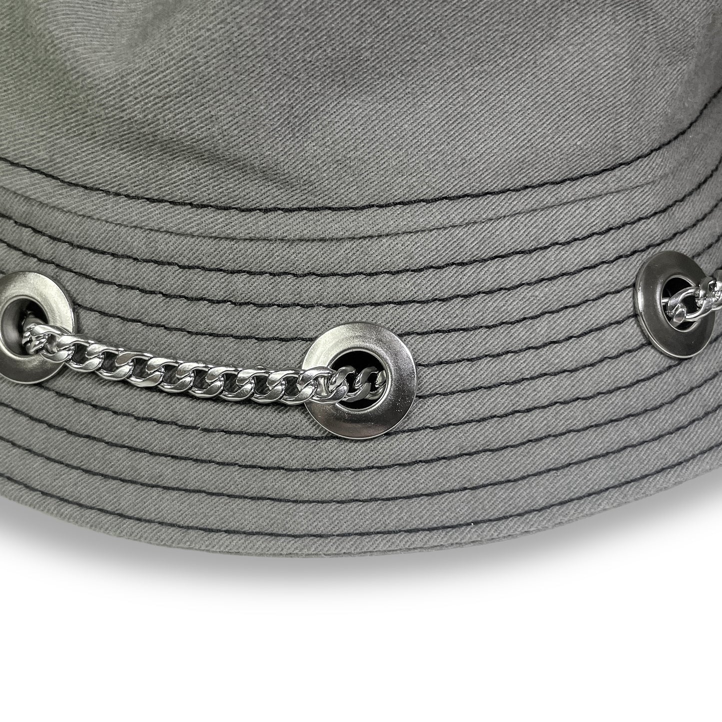Grey and Black Horn Hat 1of1