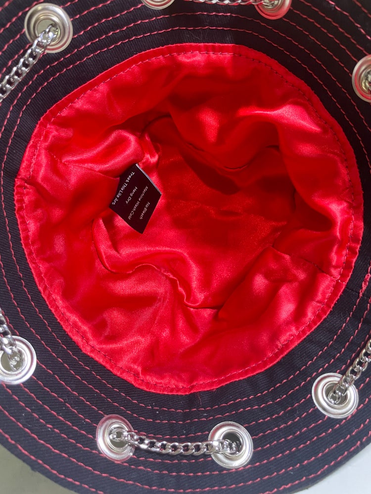 Black and Red Horn Hat