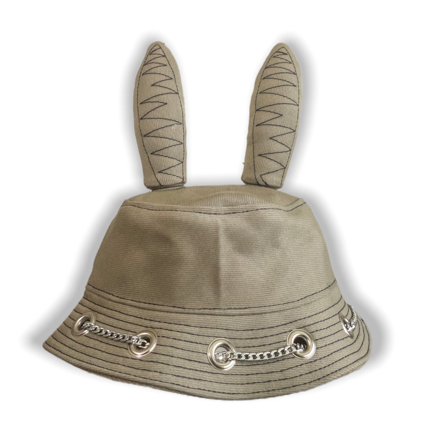 Beige and Black Bunny Hat 1of1