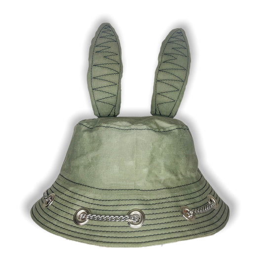 Green and Black Bunny Hat 1of1