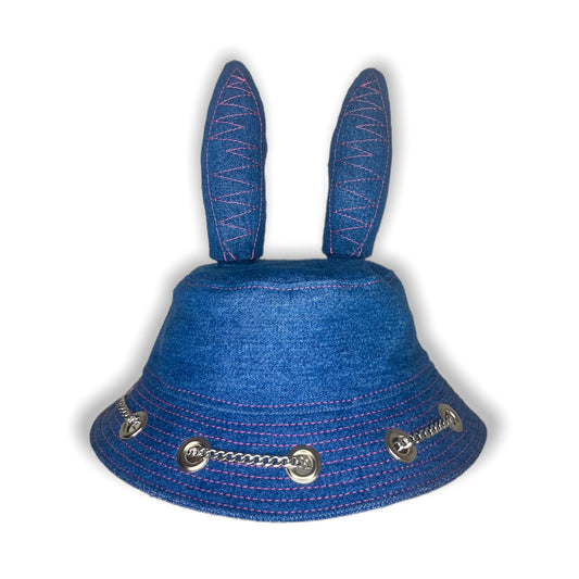 Blue and Pink Bunny Hat 1of1