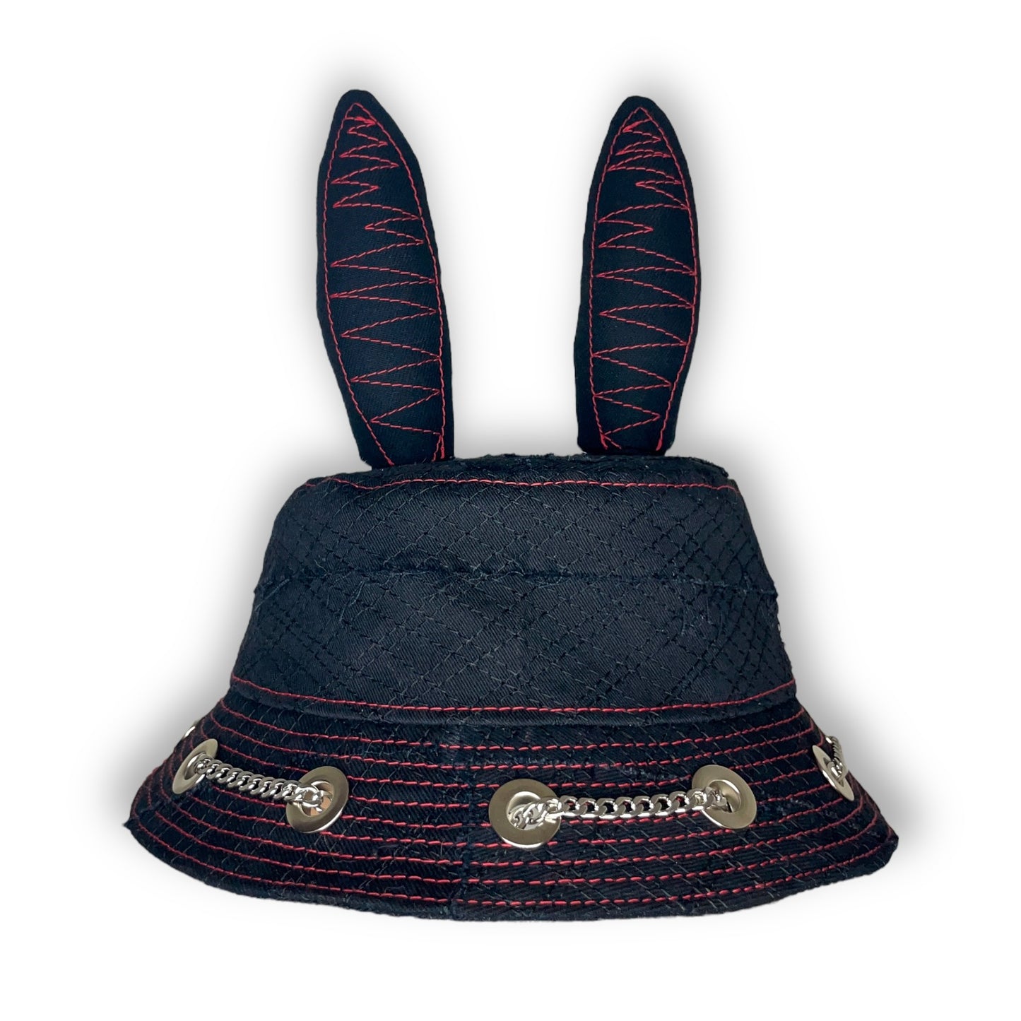 Black and Red Bunny Hat 1of1
