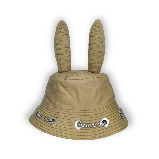 Beige and Green Bunny Hat 1of1