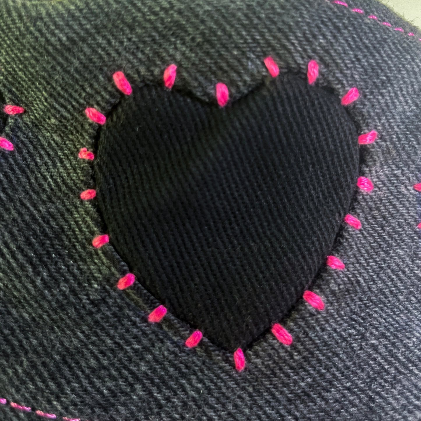 Grey and Pink Heart Bunny Hat 1of1