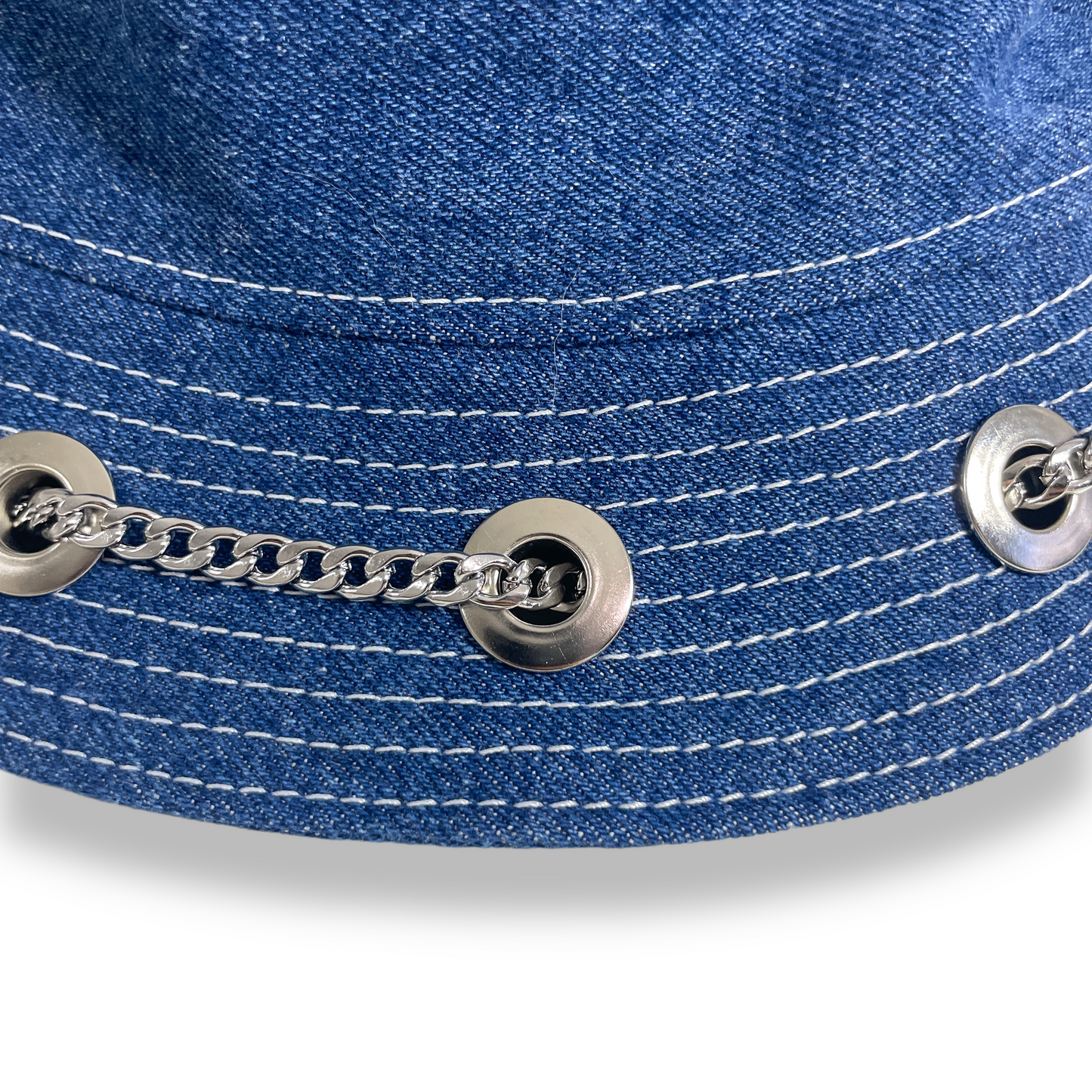 Blue and White Horn Hat 1of1