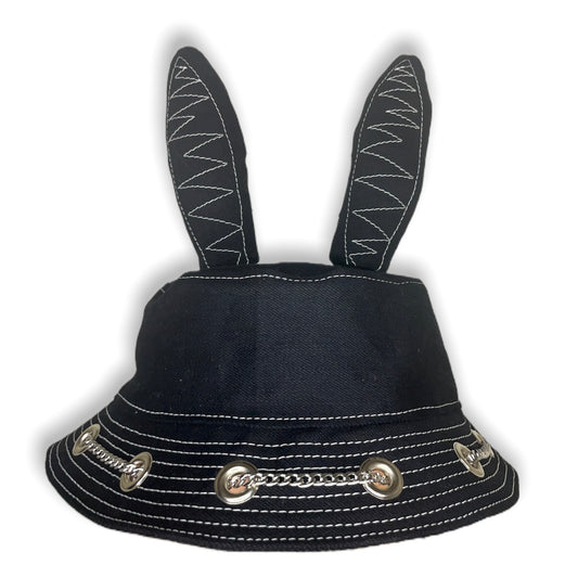 Black and White Bunny Hat 1of1