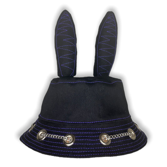 Black and Purple Bunny Hat 1of1