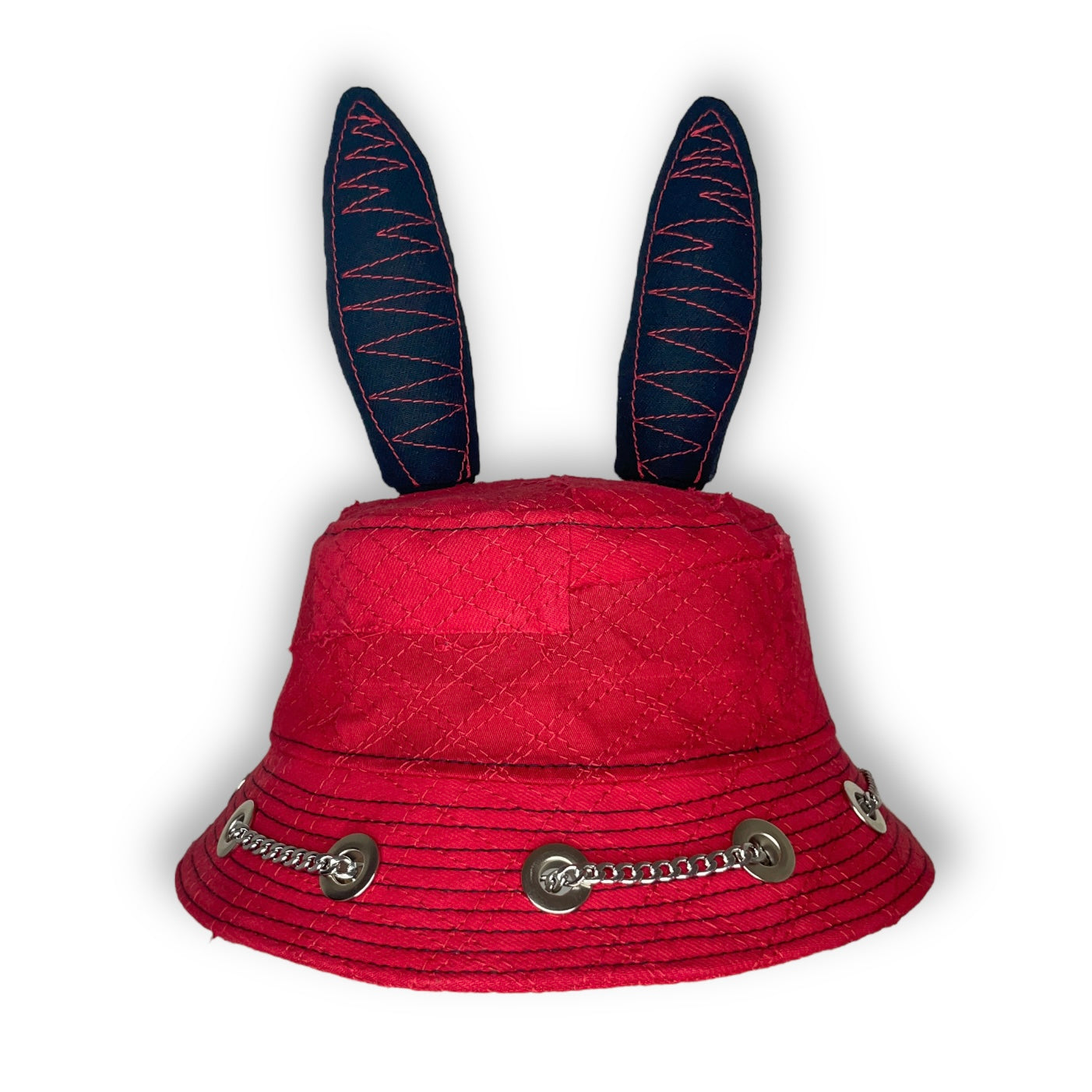 Red and Black Bunny Hat 1of1