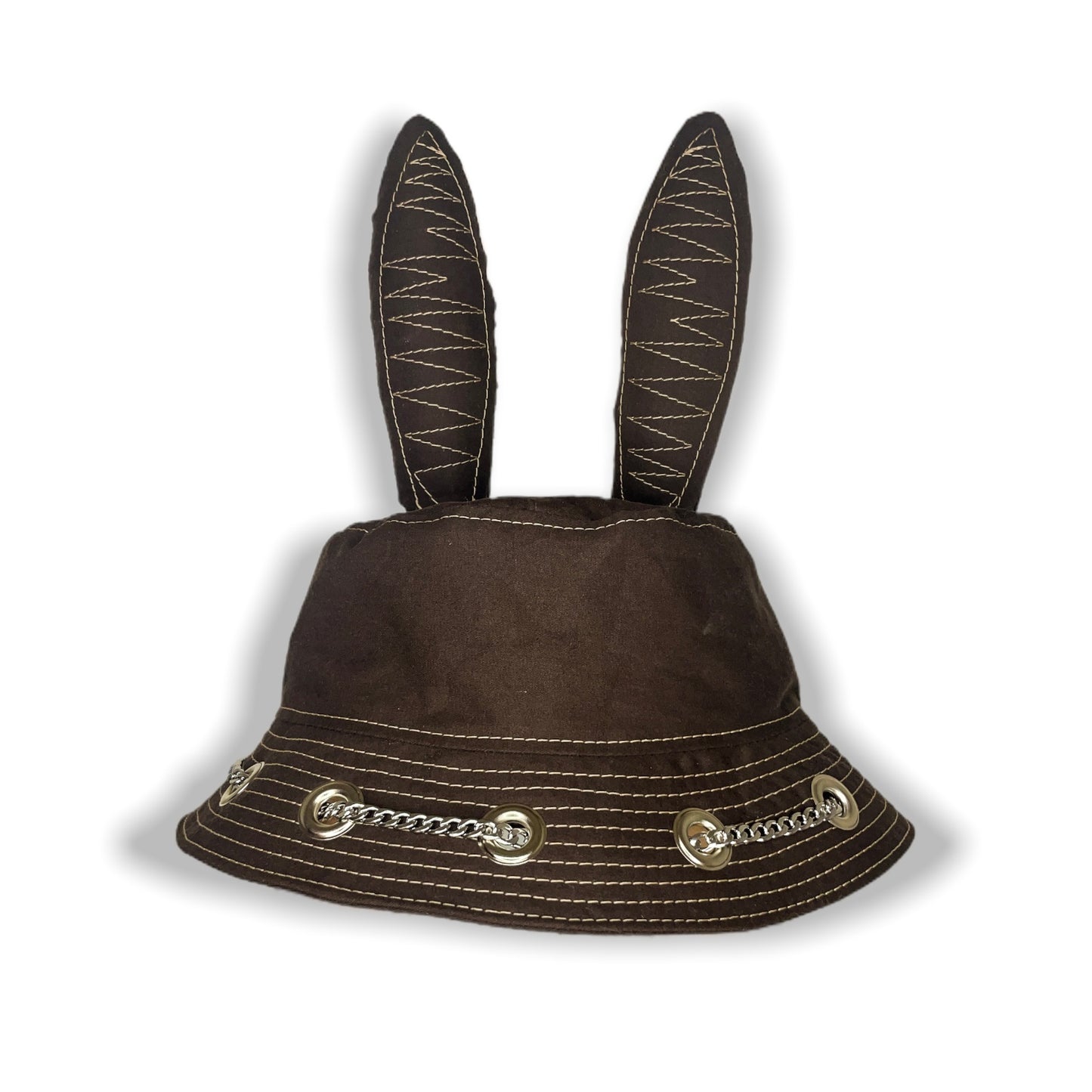 Brown and Beige Bunny Hat 1of1