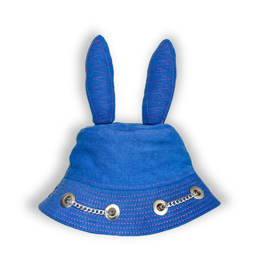 Blue and Pink Bunny Hat 1of1