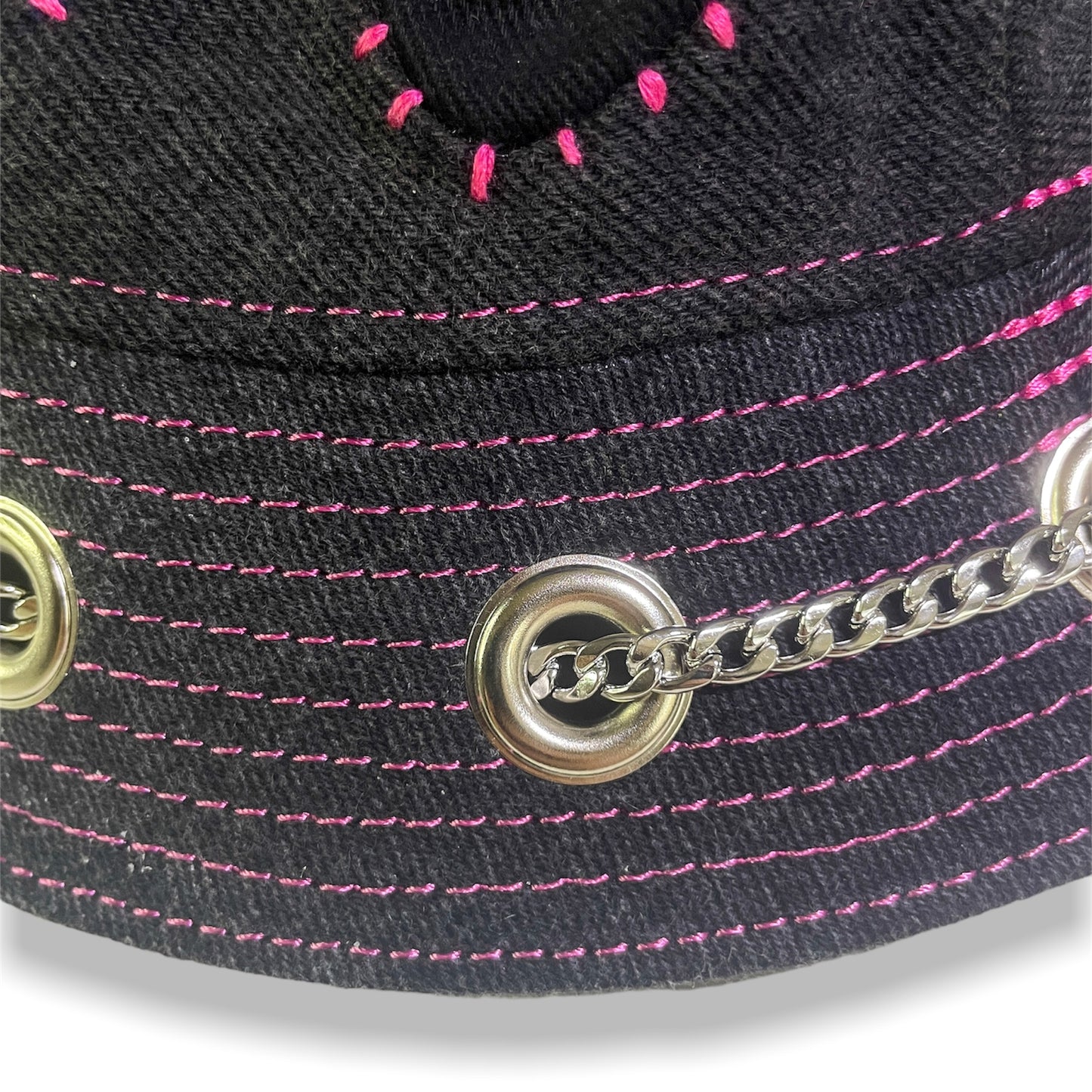Grey and Pink Heart Bunny Hat 1of1