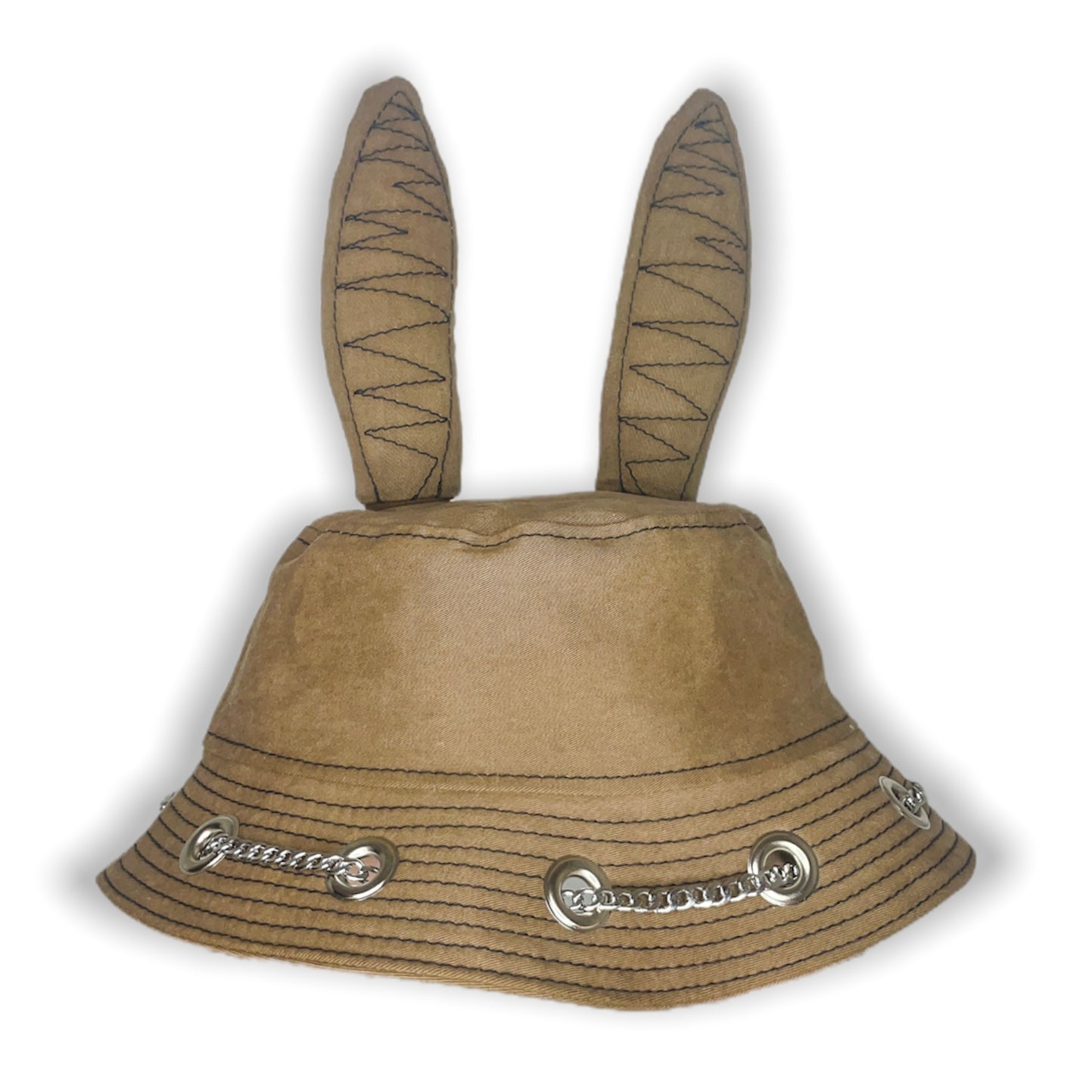 Light Brown and Black Bunny Hat 1of1