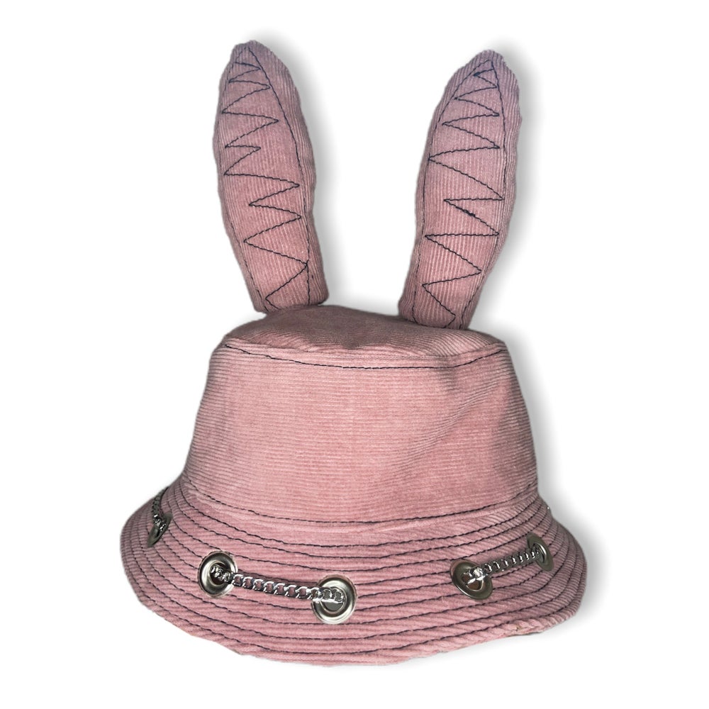 Pink Corduroy Bunny Hat 1of1