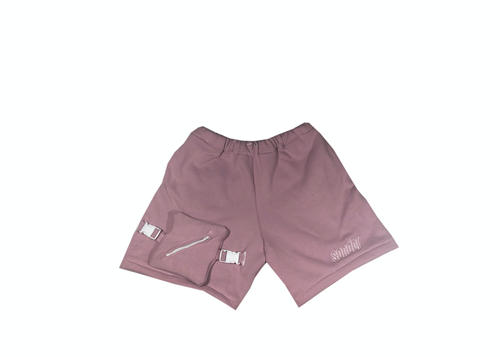Pink Diagonal Pocket Shorts 1/1