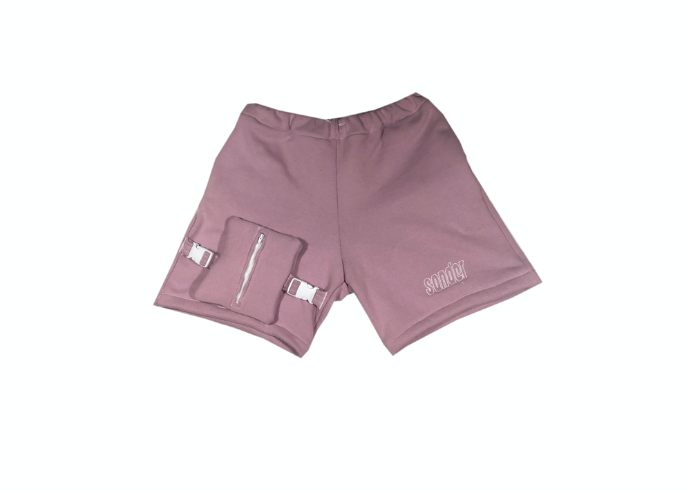 Pink Vertical Pocket Shorts 1/1