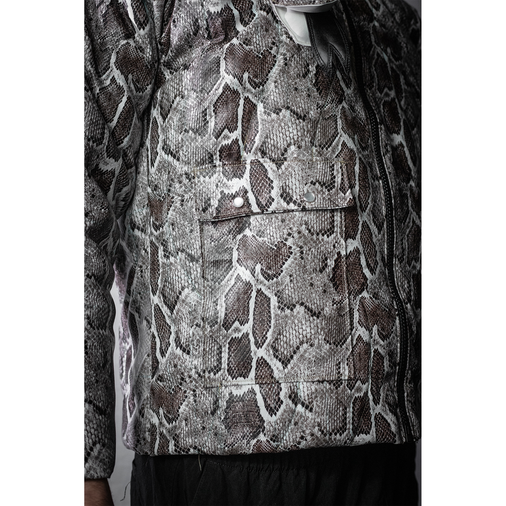 Front Zip Snake Snakeskin Puffer 1of1 – Bye Frisbie